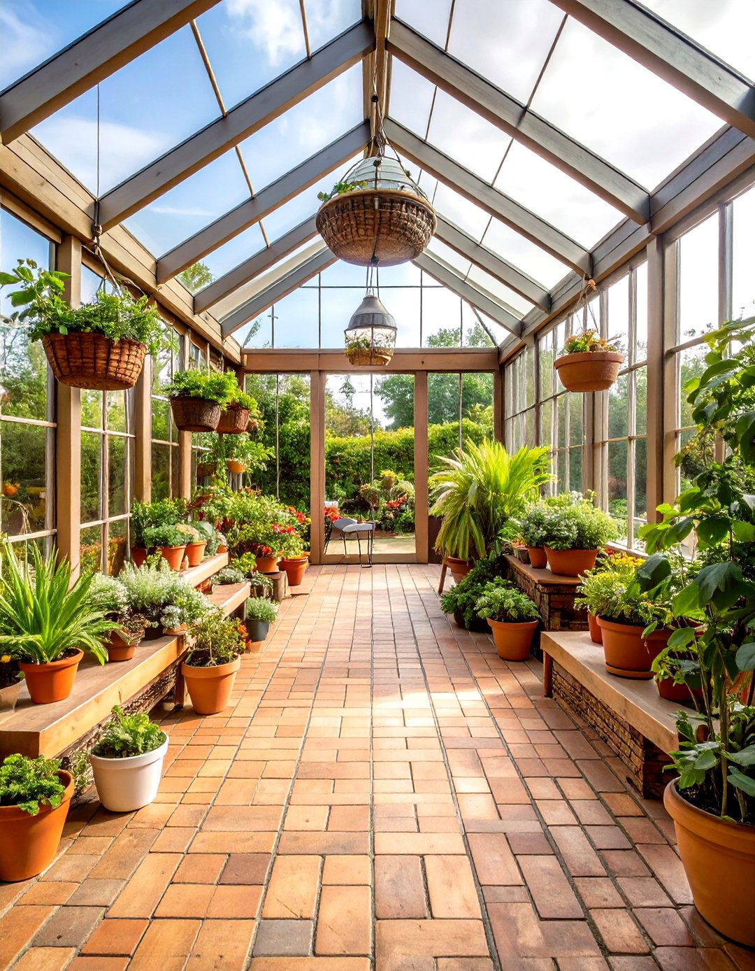 Garden Conservatory Brick Sunroom - 24 Brick Floor Sunroom Ideas