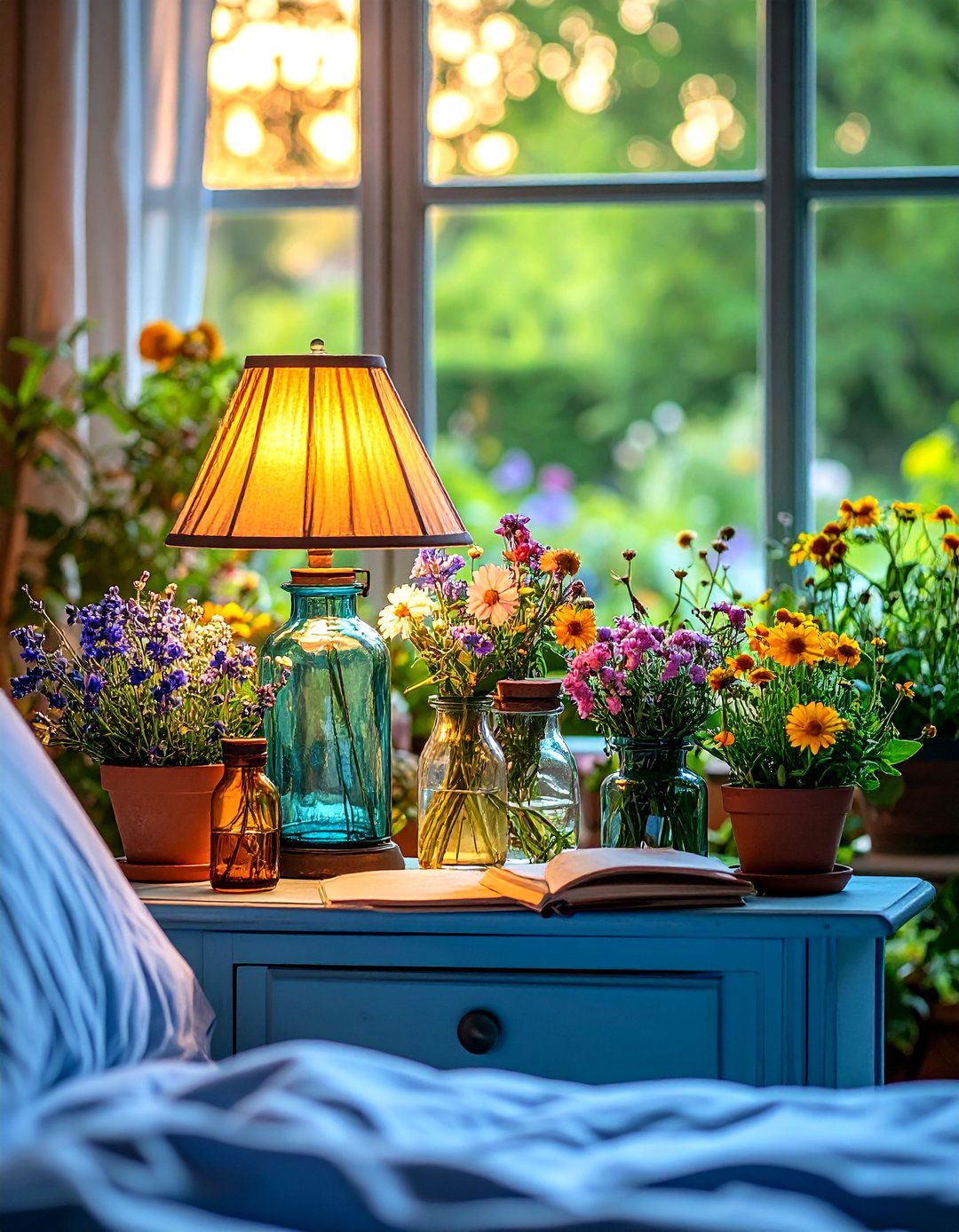 Garden Cottage Floral - 24 Nightstand Decor Ideas