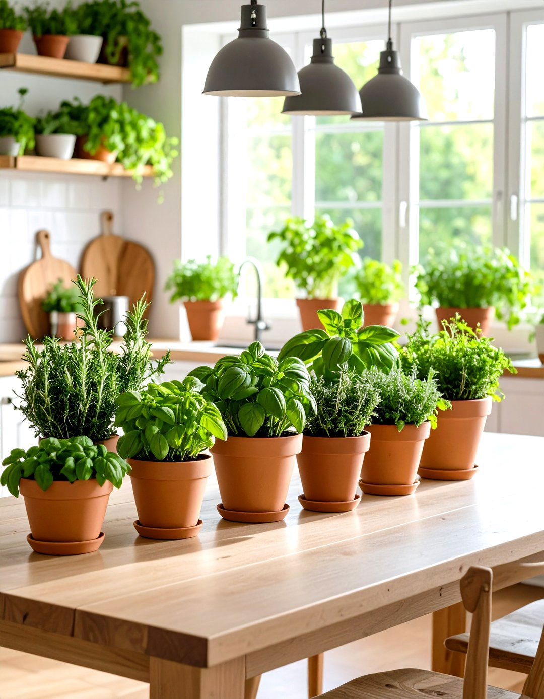 Garden Fresh Herb Centerpieces - 24 Dining Table Decor Ideas