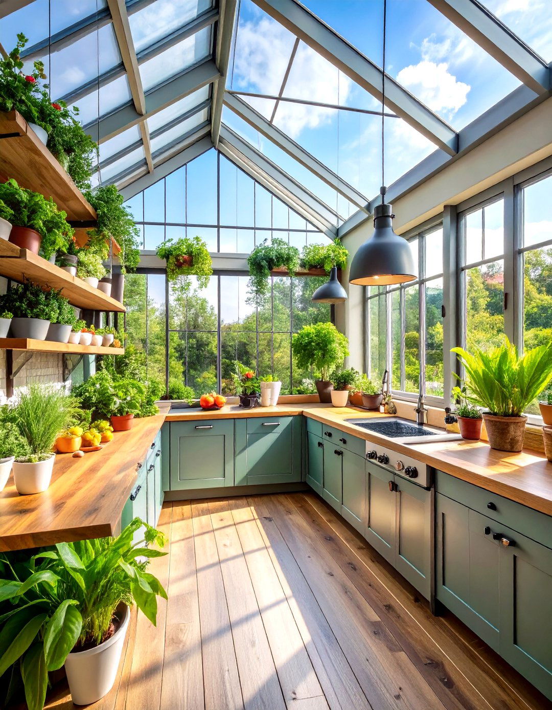 Garden Kitchen Window Greenhouse Extension - 24 Kitchen Window Ideas