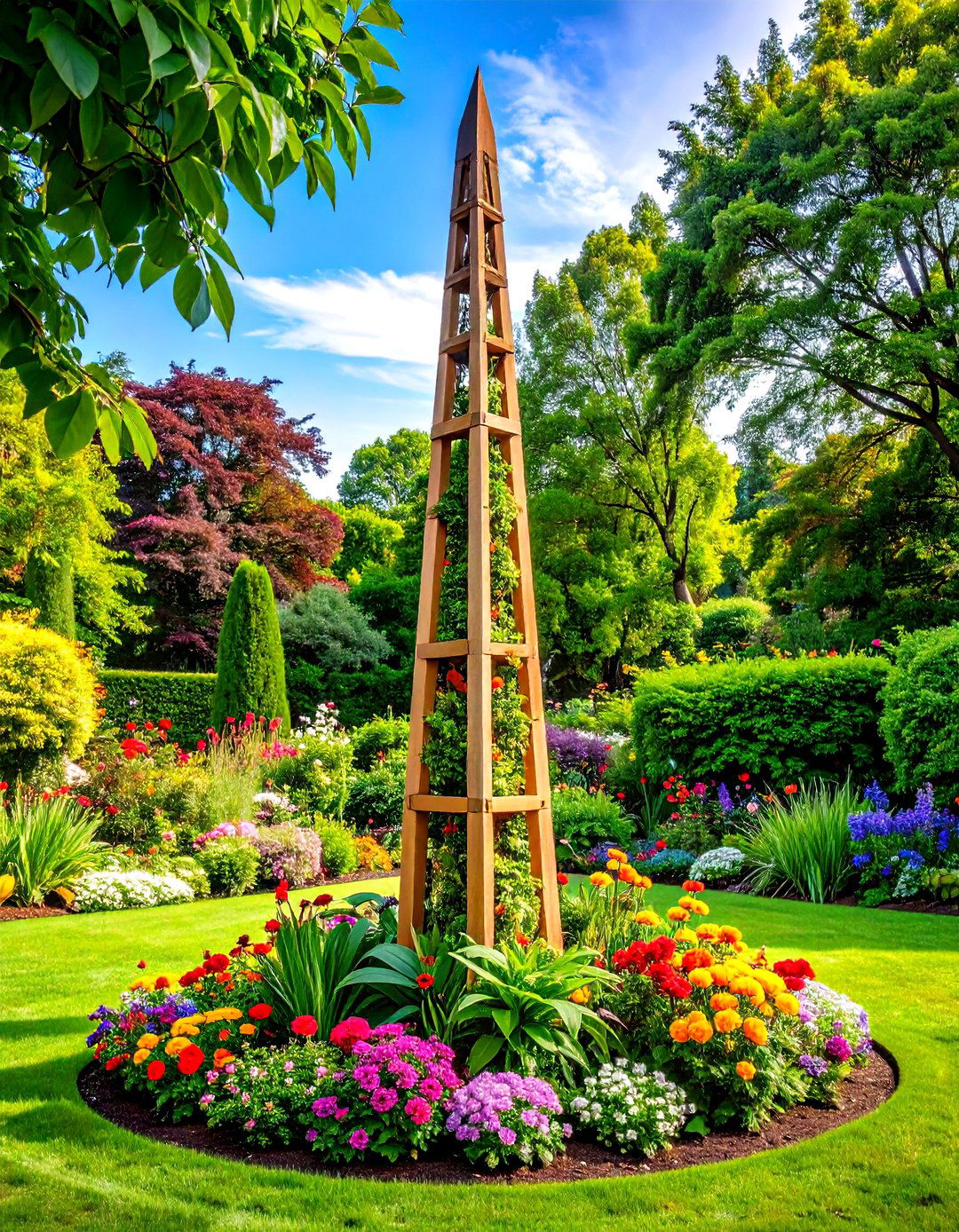 Garden Obelisk Tower Structure - 24 Tomato Trellis Ideas