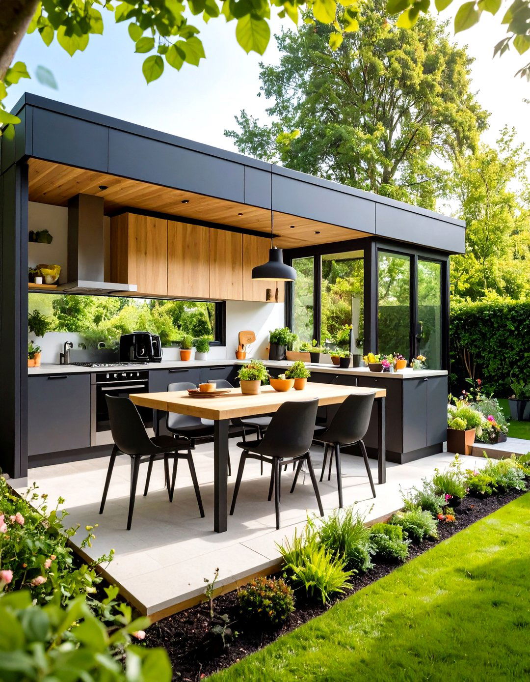 Garden Office with Kitchenette Integration - 24 Garden Office Ideas