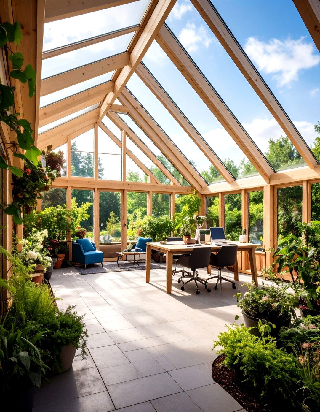 Garden Office with Vaulted Ceiling Design - 24 Garden Office Ideas