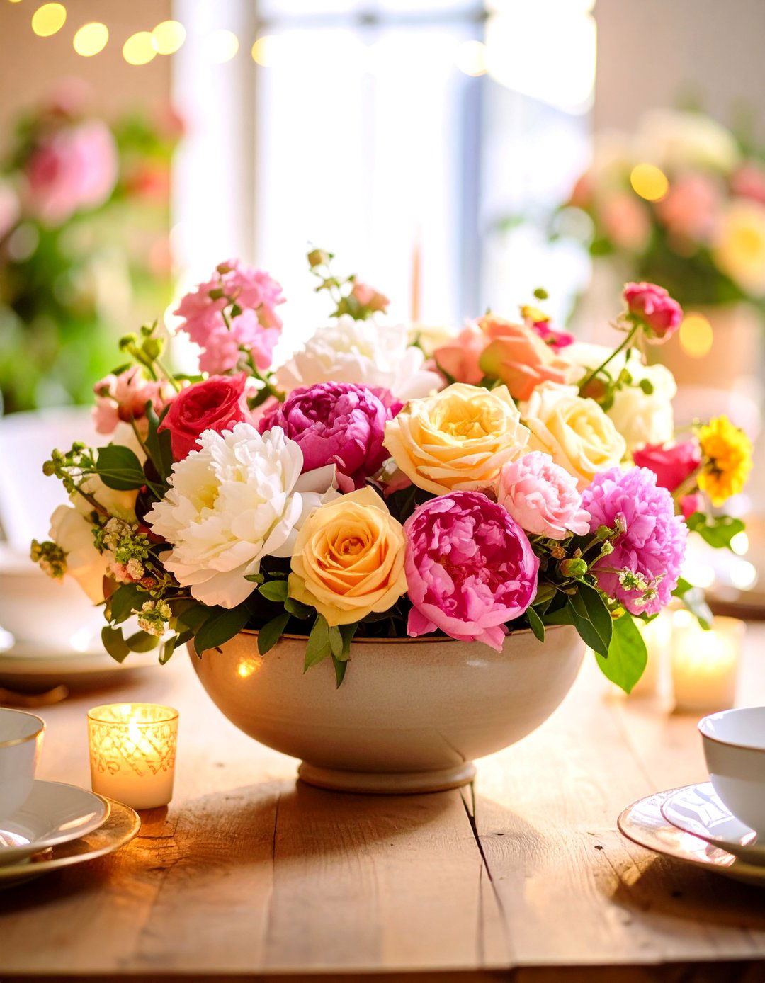 Garden Party Floral Abundance - 24 Dough Bowl Decor Ideas