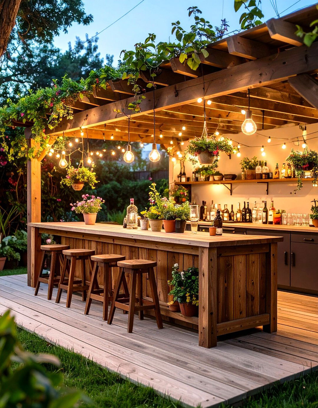 Garden Potting Bench Bar - 24 Home Bar Ideas On A Budget