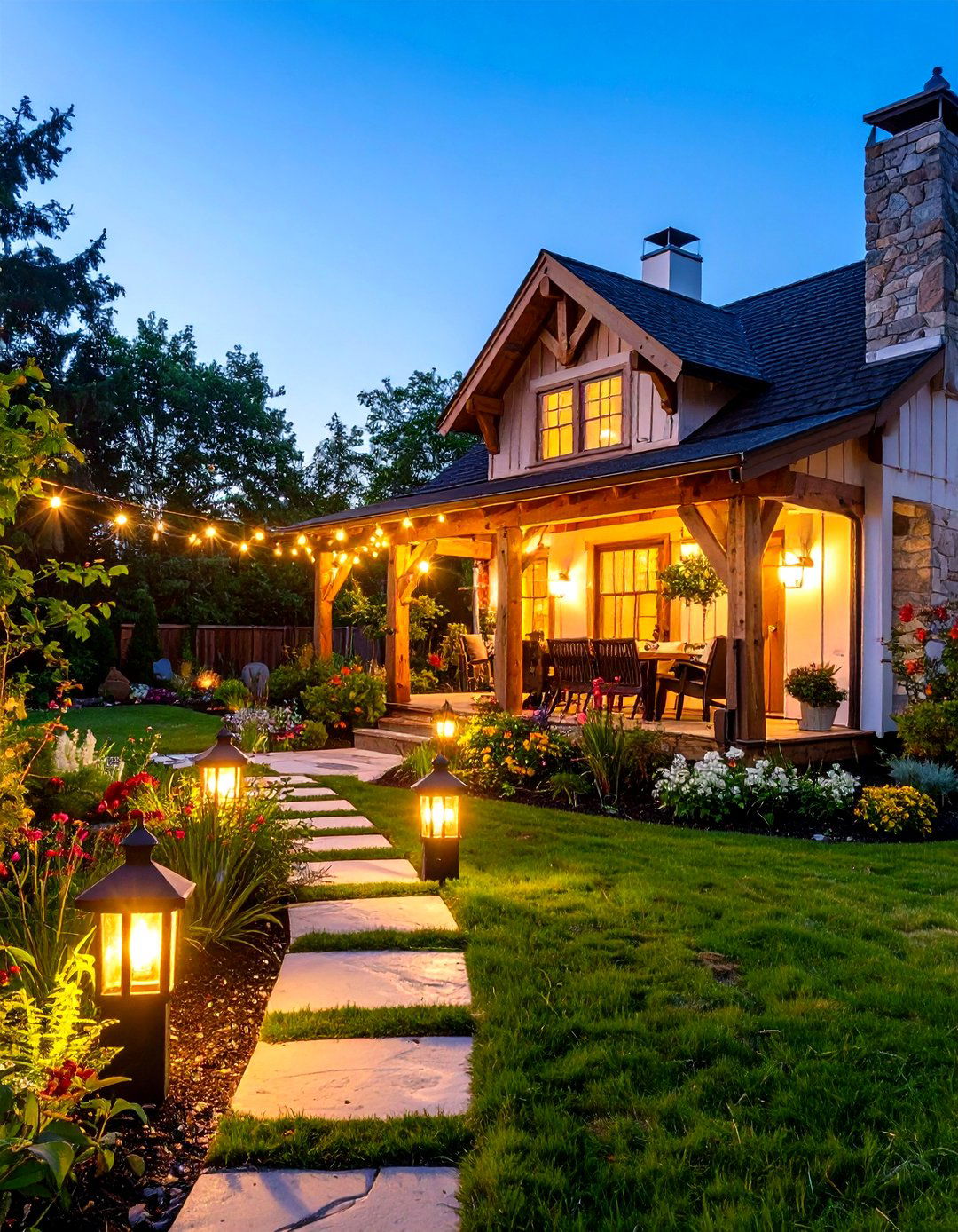 Garden Rustic Cabin Style Lighting Collection - 24 Garden Lighting Ideas