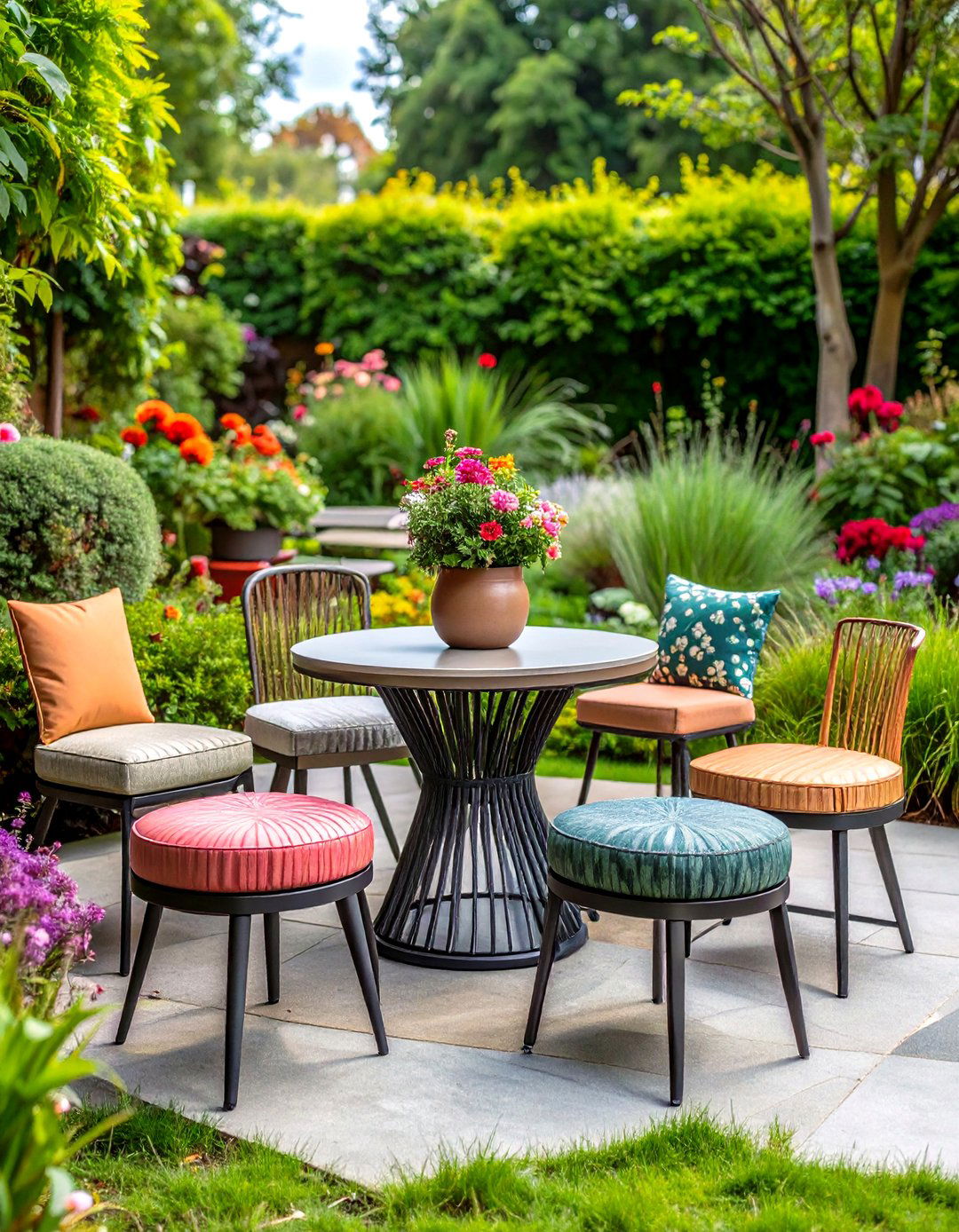 Garden Stool Accent Collection - 24 Garden Furniture Ideas