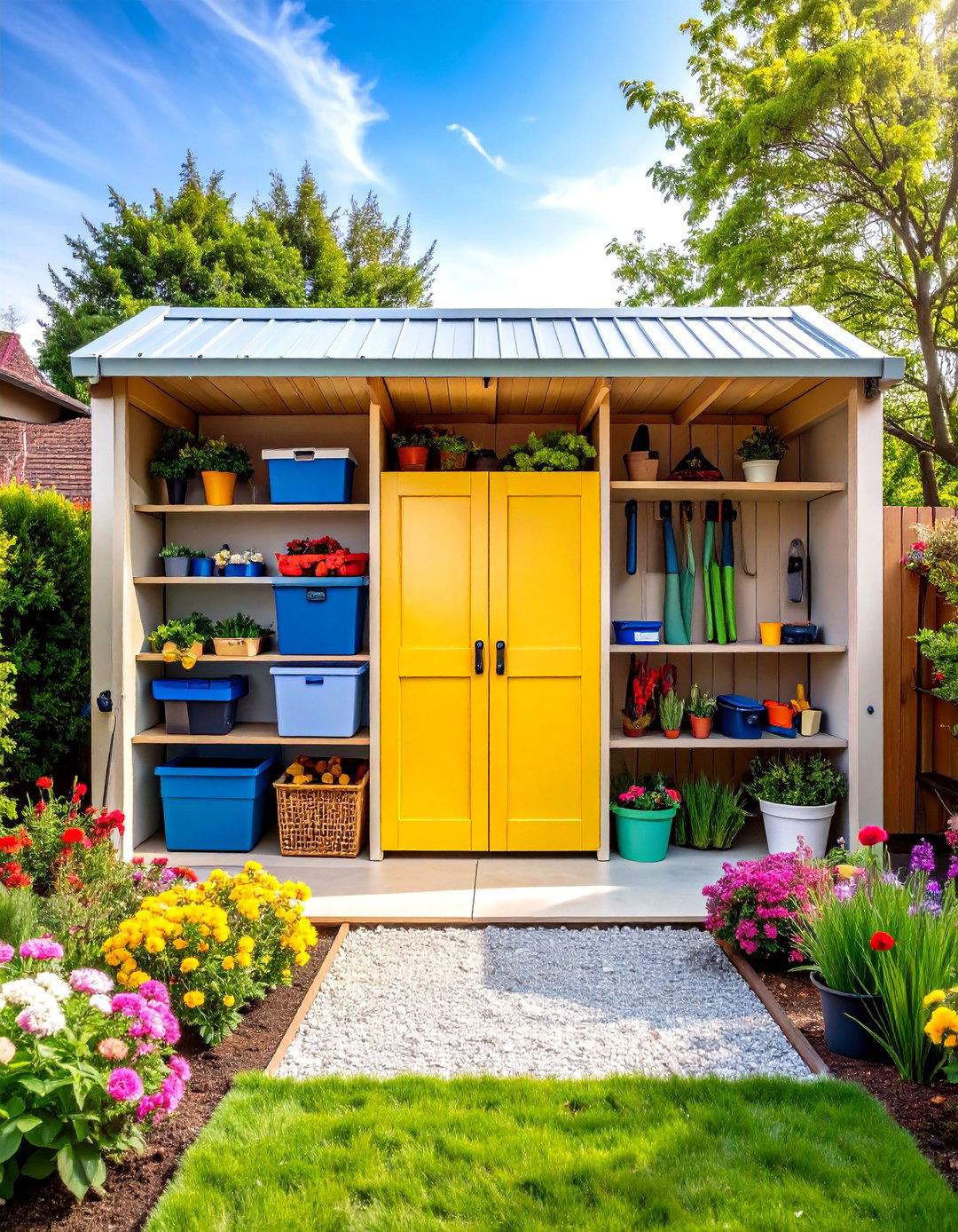Garden Storage Solution Organized Space - 24 Garden Room Ideas