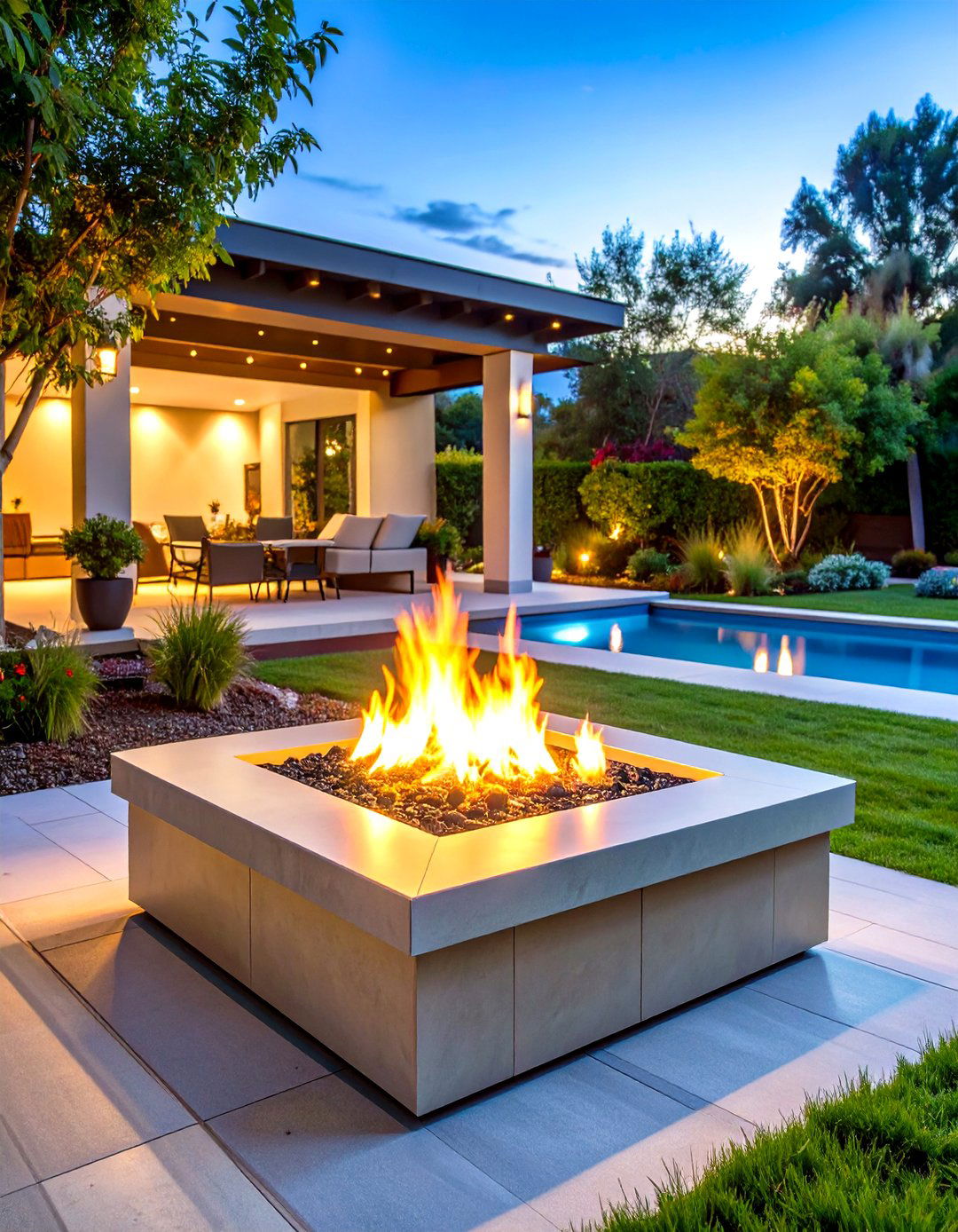 Gas Powered Square Fire Pit System - 24 Square Fire Pit Ideas