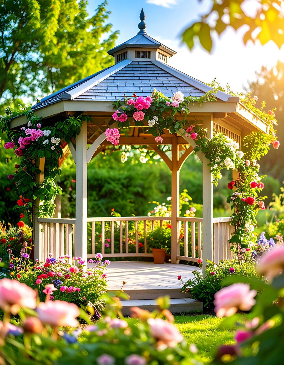 Gazebo Corner Trellis - 24 Trellis Ideas