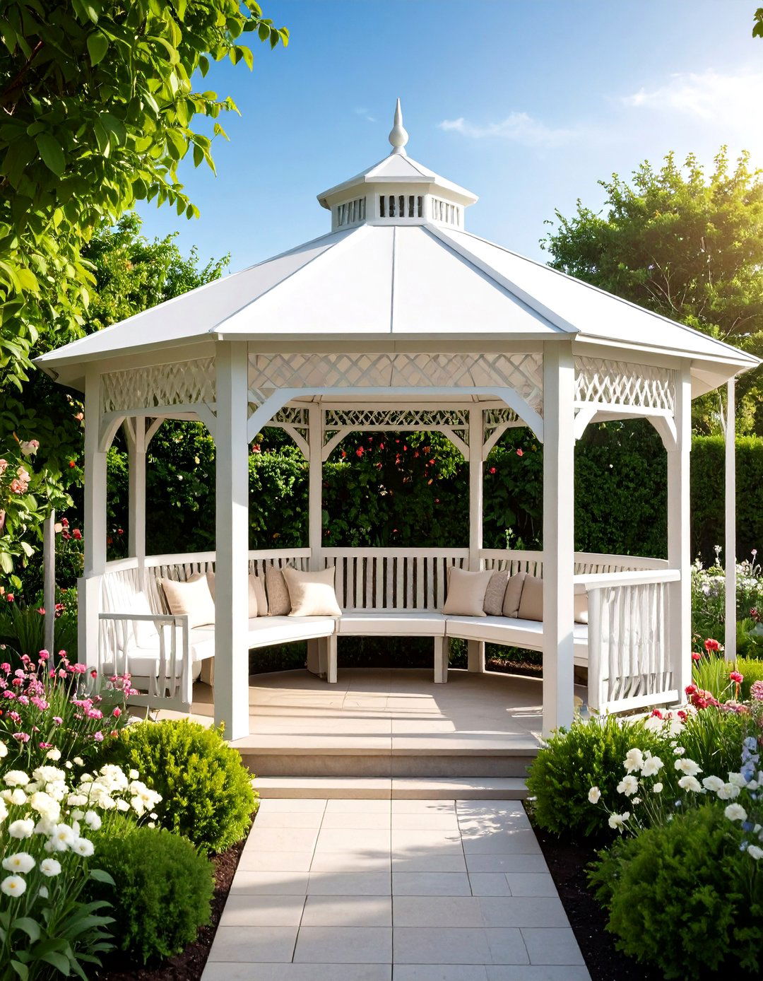 Gazebo Covered Garden Seating - 24 Garden Seating Ideas