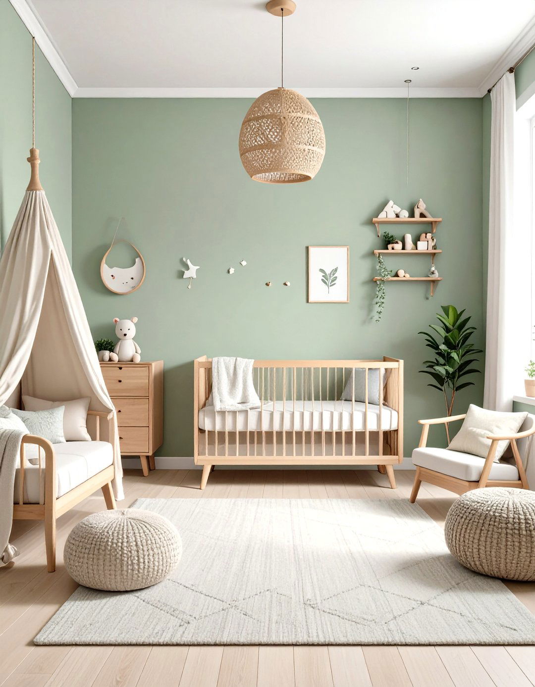 Gender Neutral Sage Green Woodland - 24 Woodland Nursery Ideas