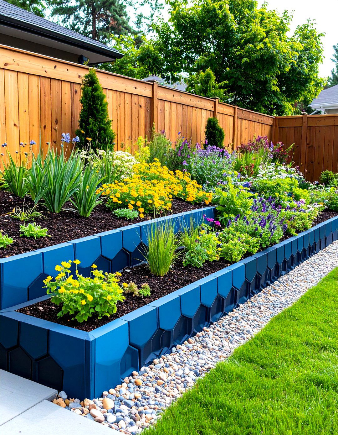 Geocell Reinforced Retaining Wall System - 24 Retaining Wall Ideas for Sloped Backyard