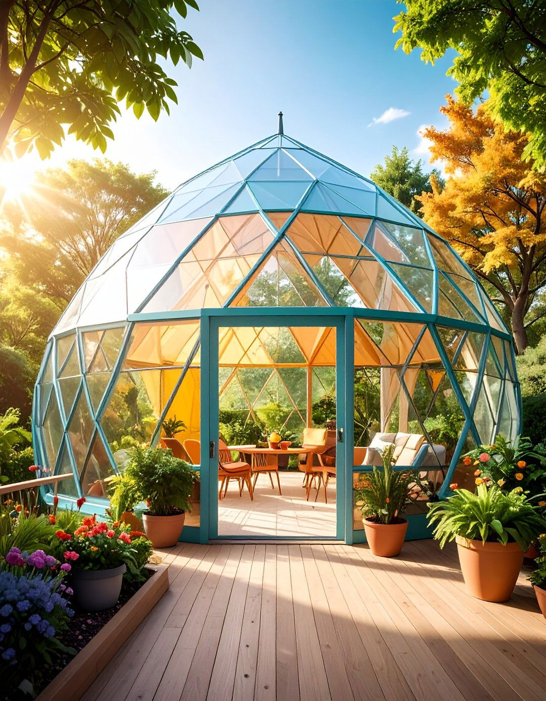 Geodesic Dome Porch Greenhouse - 24 Porch Greenhouse Ideas
