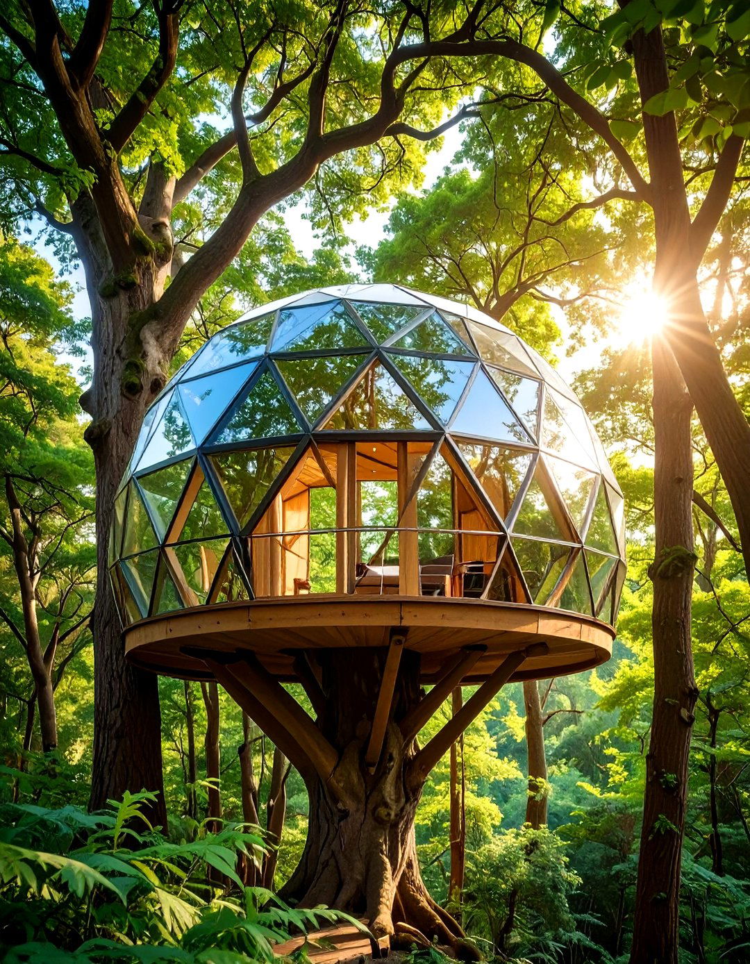 Geodesic Dome Tree House - 24 Tree House Ideas