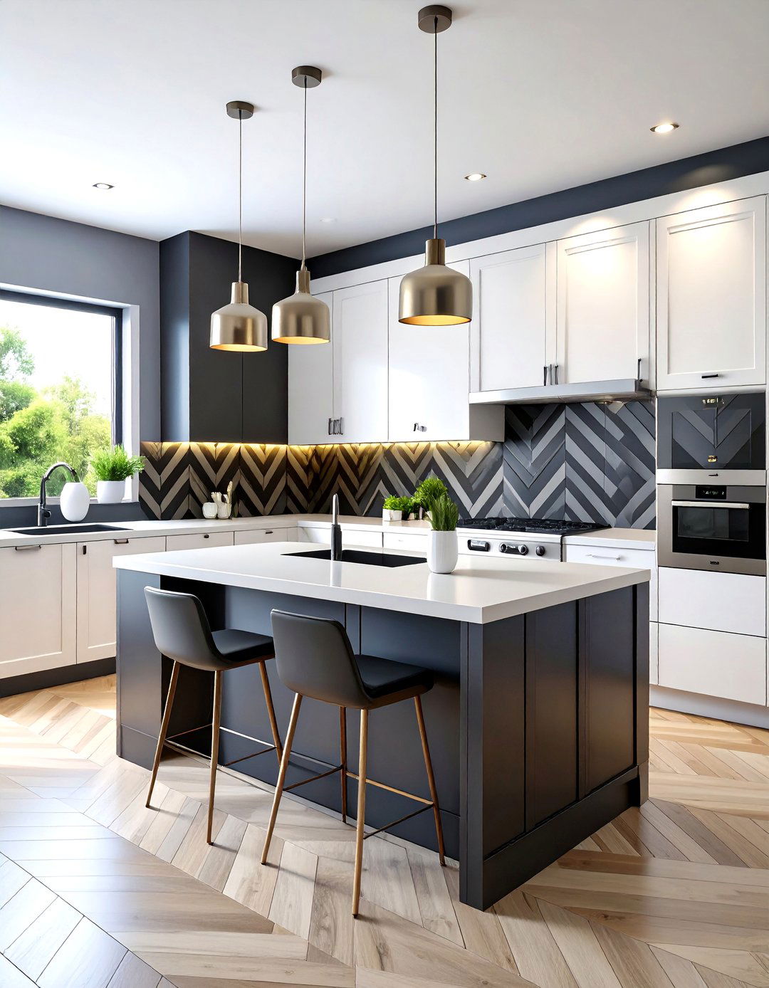 Geometric Backsplash Patterns - 24 Art Deco Kitchen Ideas