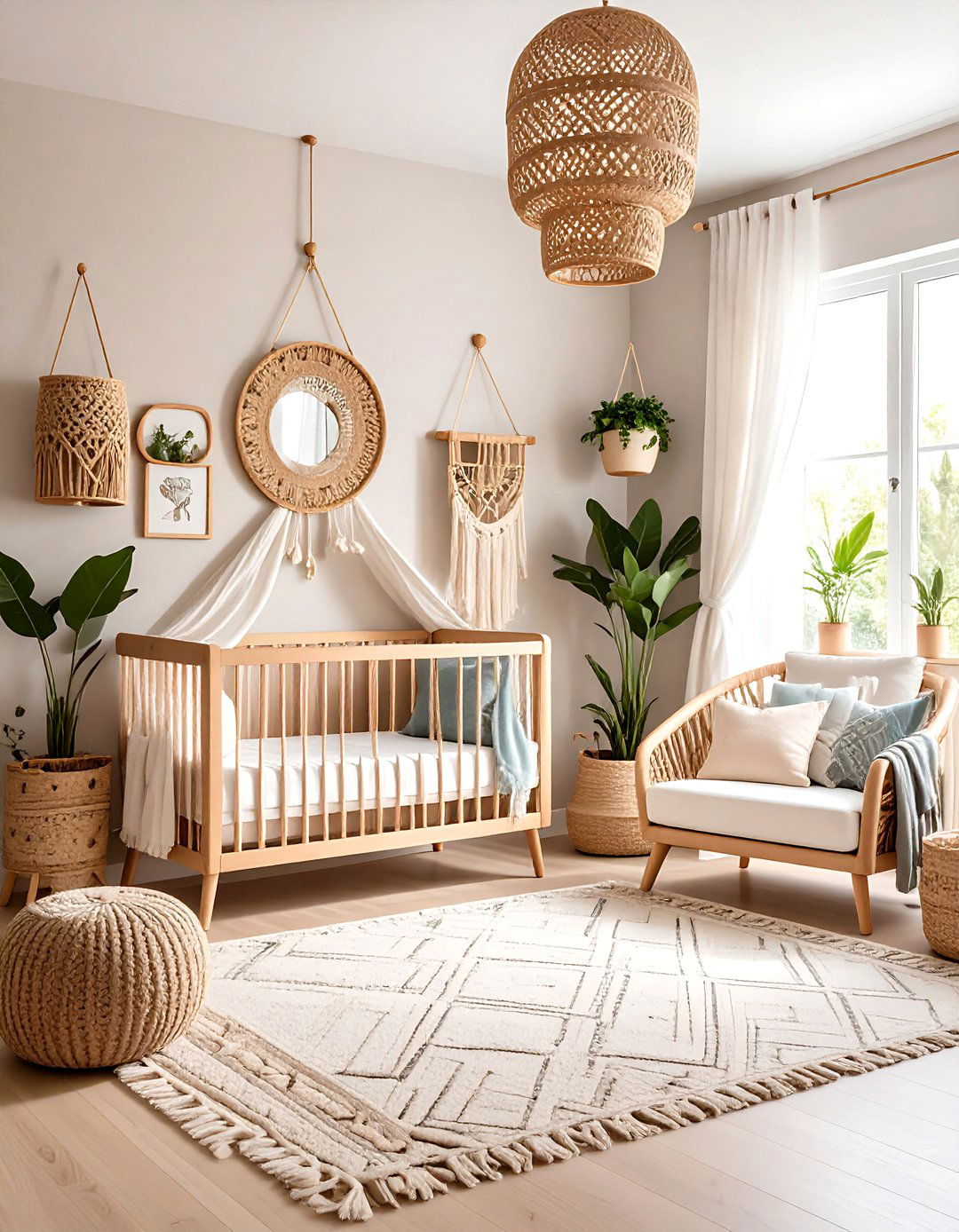 Geometric Boho Nursery Fusion - 24 Boho Nursery Ideas