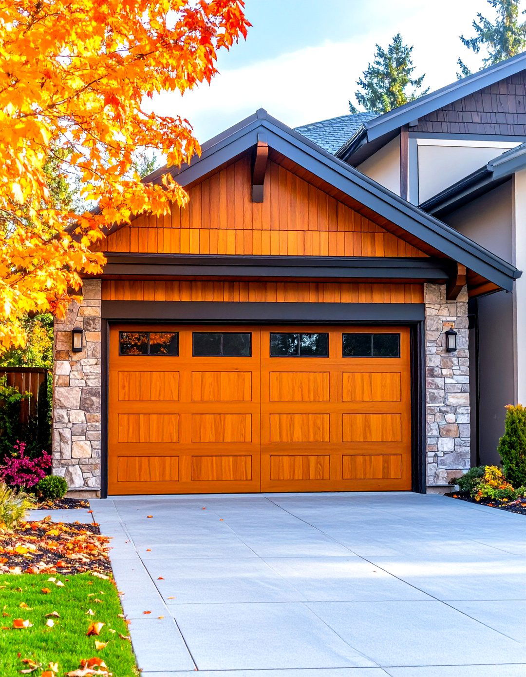 Geometric Modern Garage Door Trim - 24 Exterior Garage Door Trim Ideas