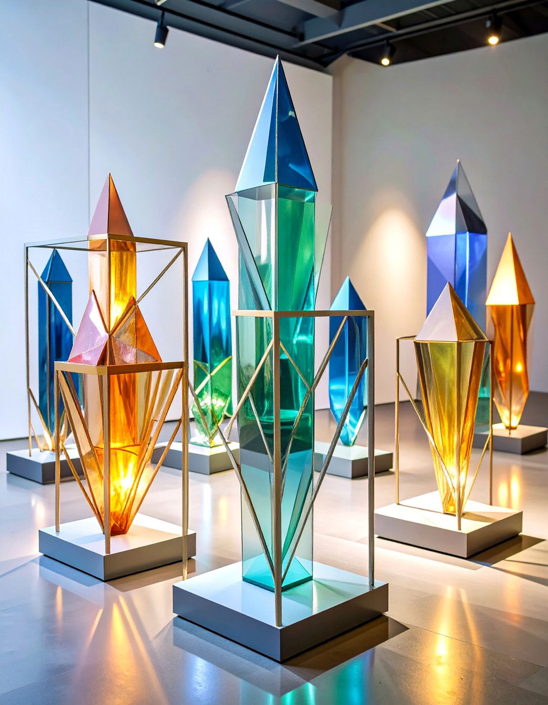 Geometric Modern Sculptures - 24 Wedding Table Decoration Ideas