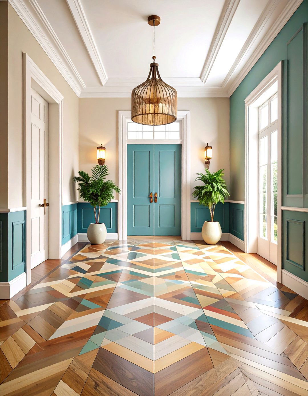 Geometric Parquet Designs - 24 Wood Floor Design Ideas