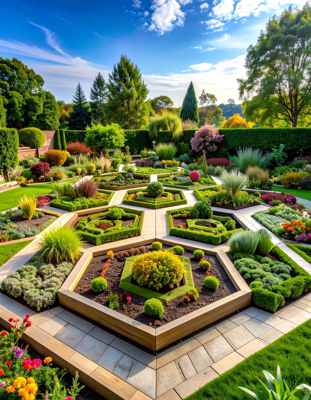 Geometric Pattern Garden - 24 School Garden Ideas