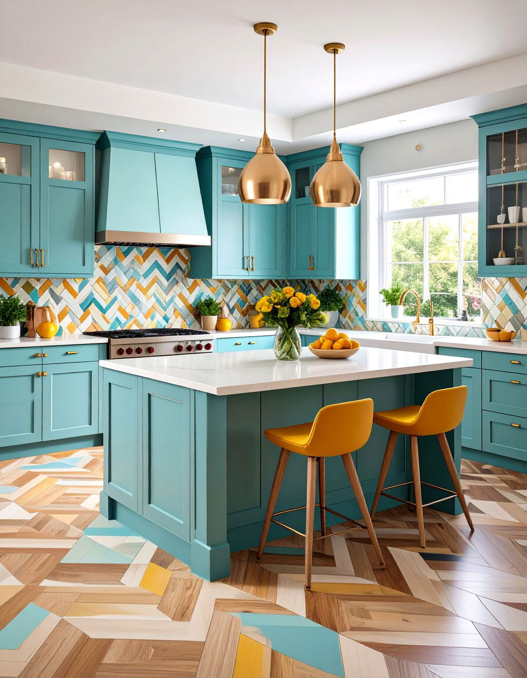 Geometric Pattern Kitchen - 24 1980s Kitchen Ideas