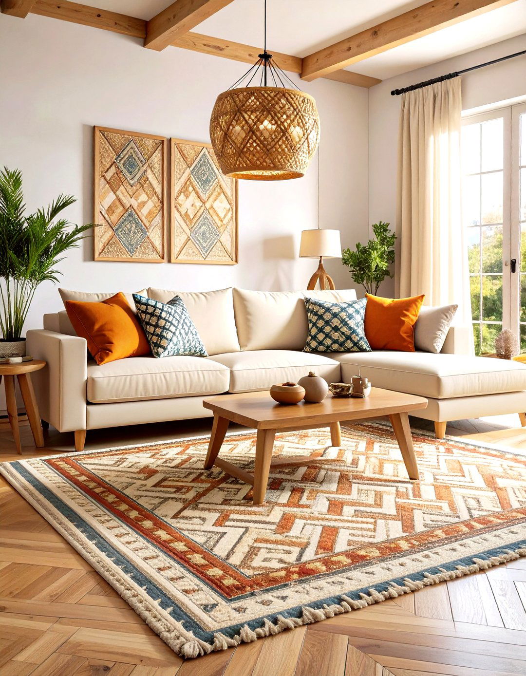Geometric Pattern Living Room - 24 Southwest Living Room Ideas