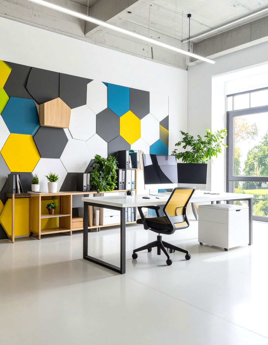 Geometric Pattern Paint Designs - 24 Accent Ceiling Ideas