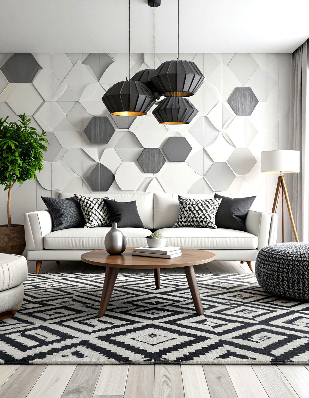 Geometric Pattern Paradise - 24 1950s Living Room Ideas