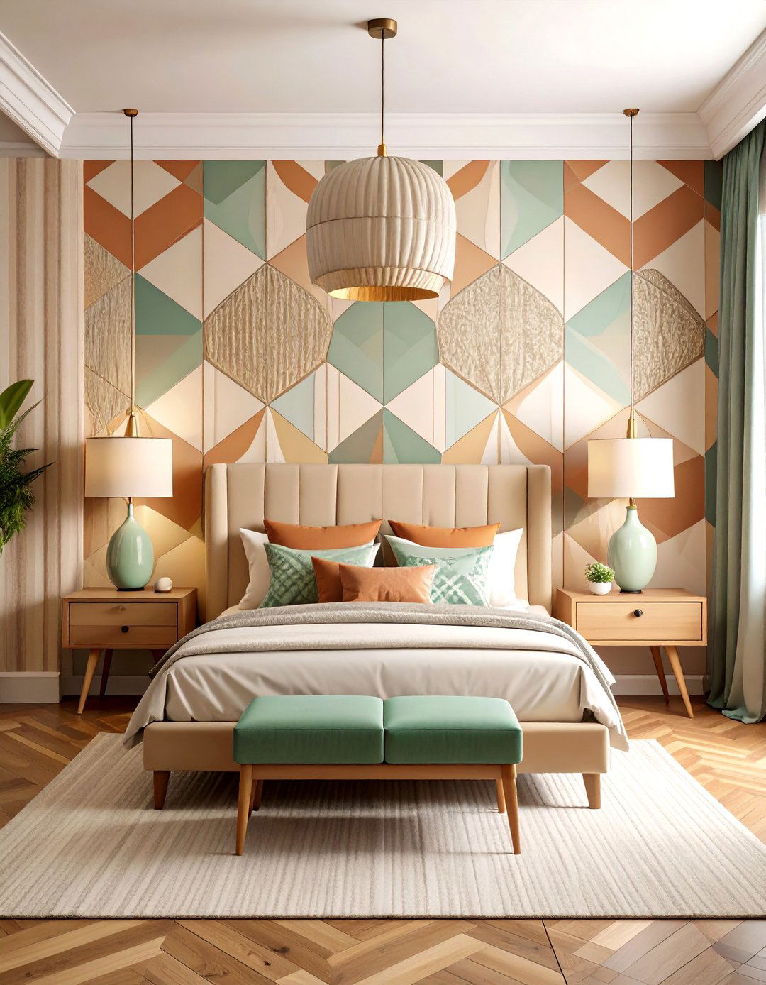 Geometric Pattern Wallpaper - 24 1970s-inspired Design Ideas
