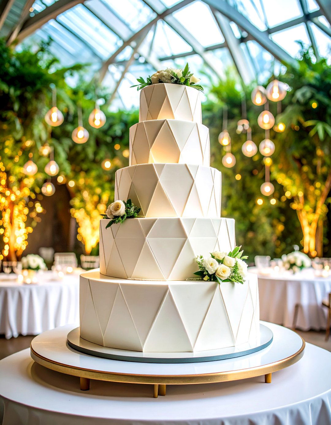 Geometric Pattern Wedding Cakes - 24 Wedding Cake Ideas