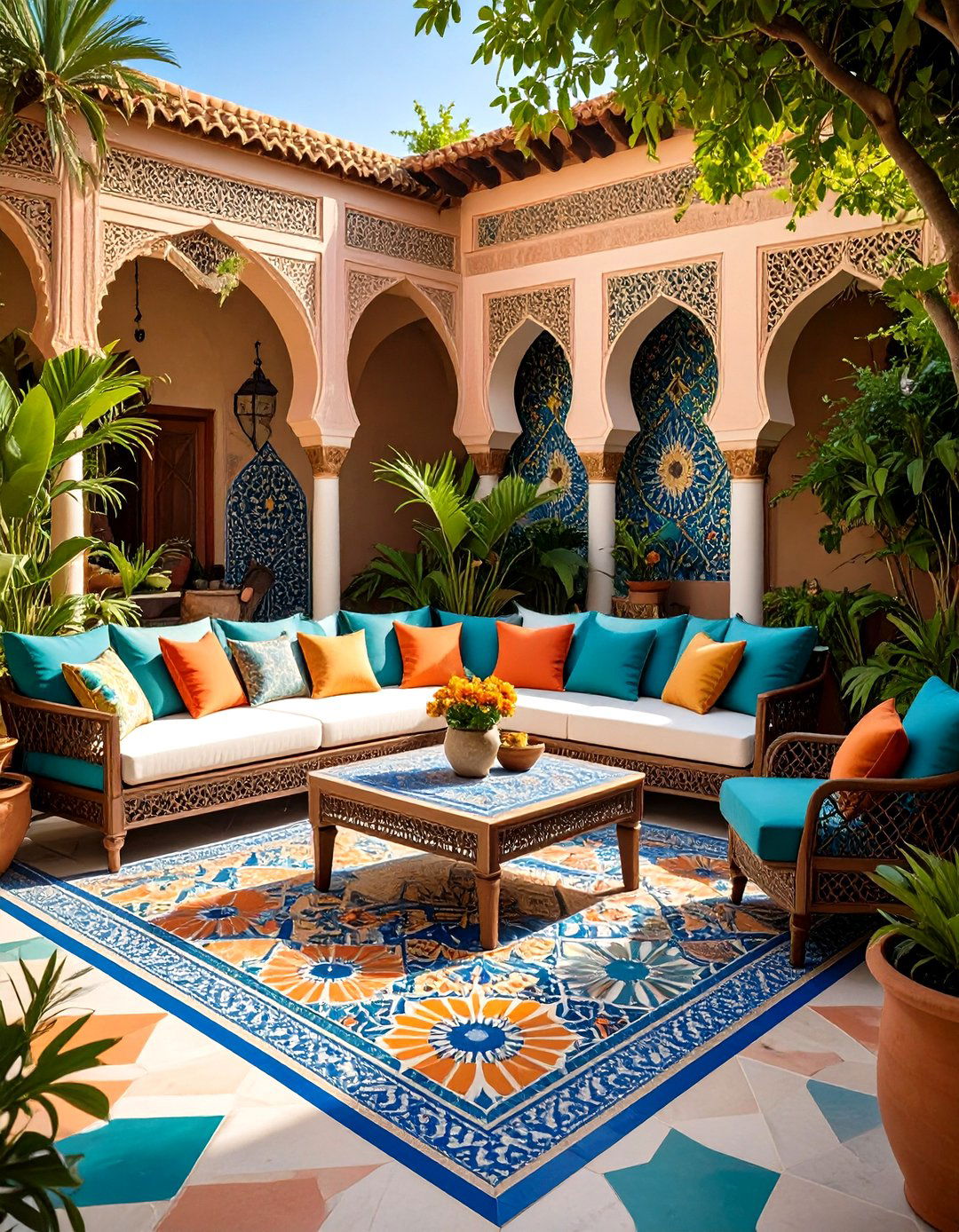 Geometric Patterned Tiles - 24 patio tile ideas