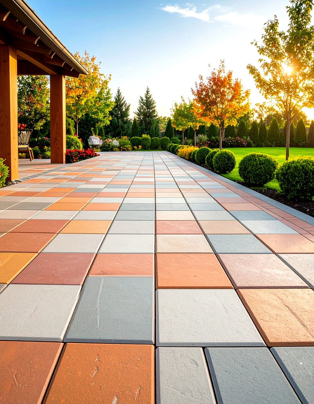 Geometric Paving Patterns - 24 Mid-Century Modern Exterior Home Ideas