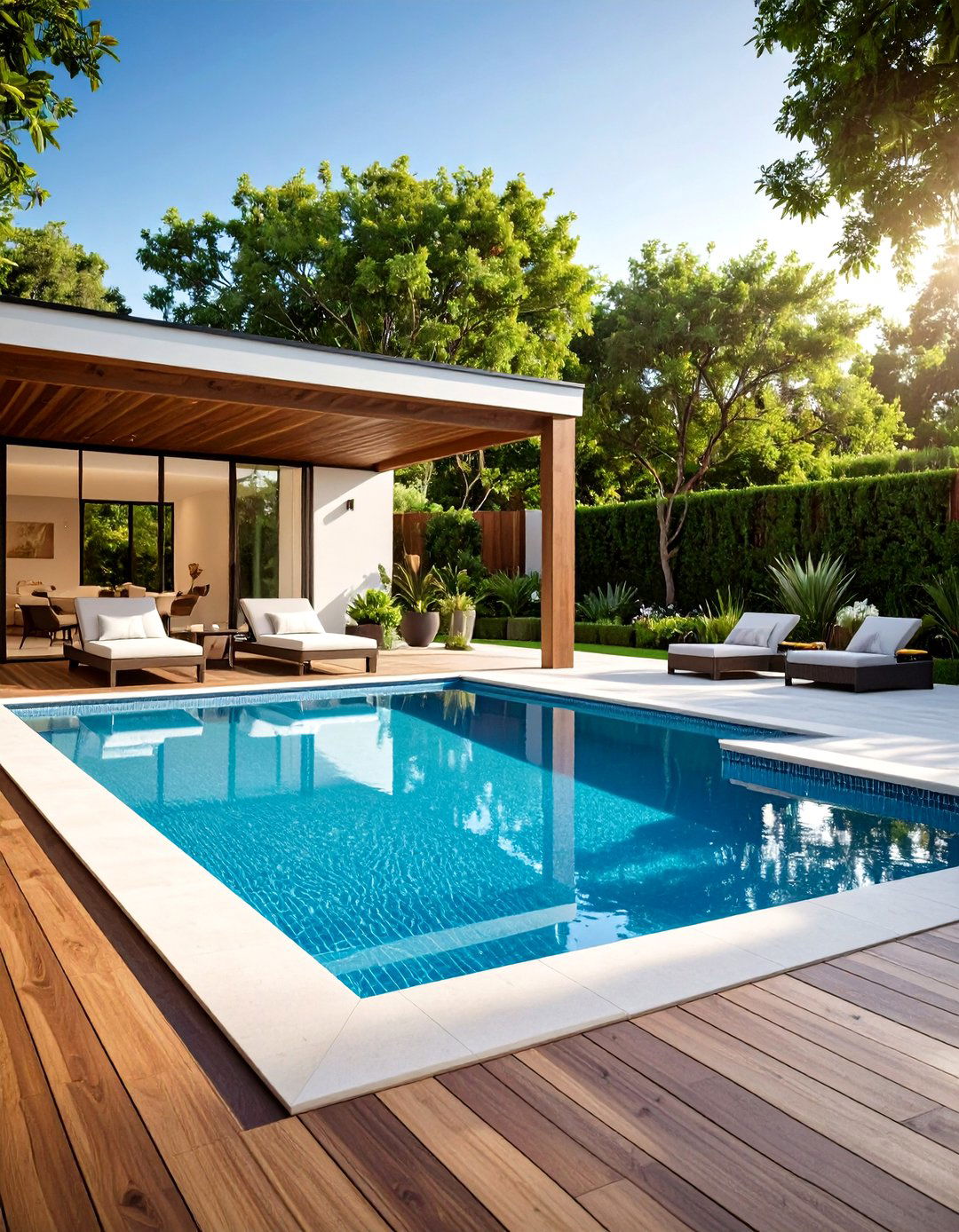 Geometric Pool Pattern Layouts - 24 Pool Tile Ideas