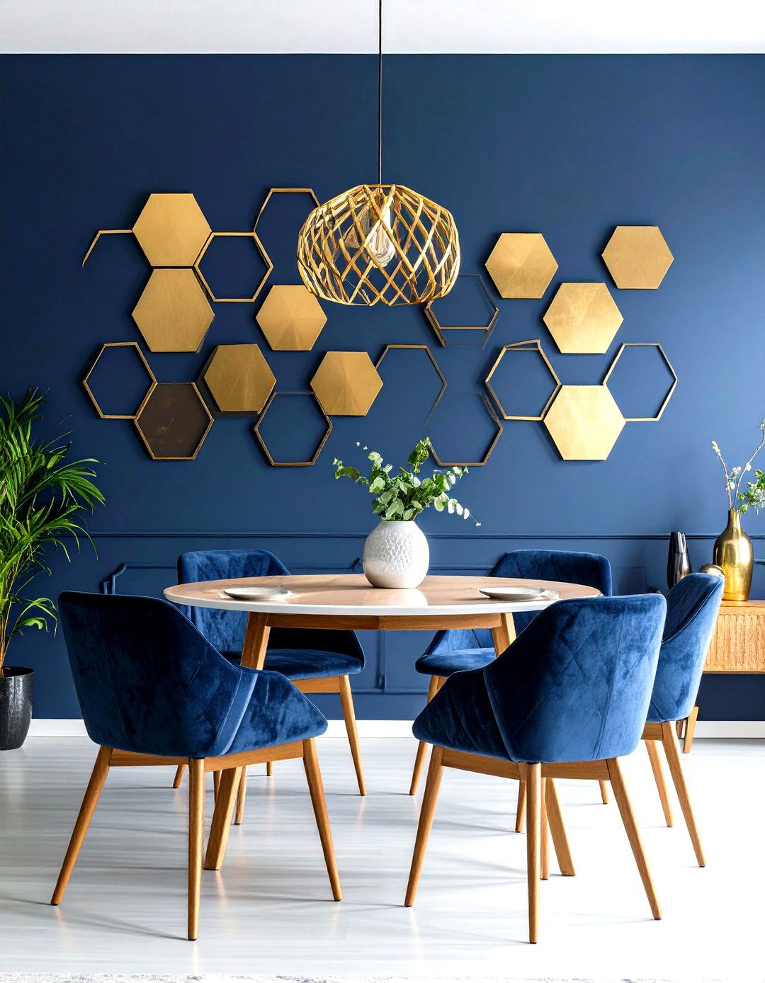 Geometric Stencil Patterns - 24 Wall Painting Ideas of Any Room