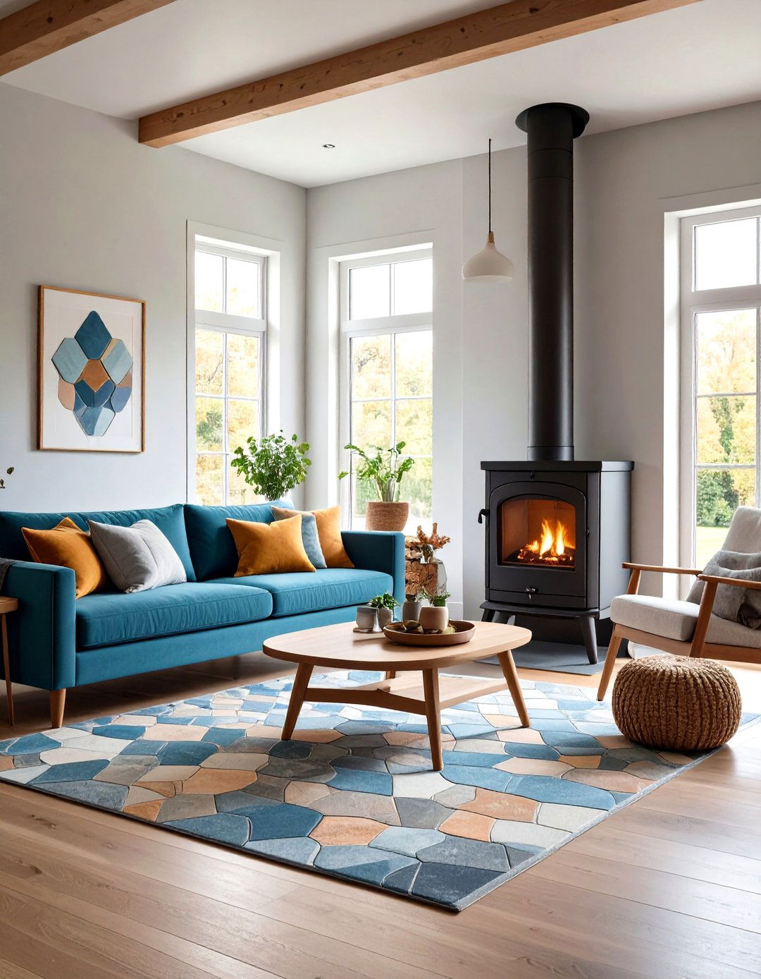 Geometric Tile Pattern Creation - 24 Wood Stove Surround Ideas