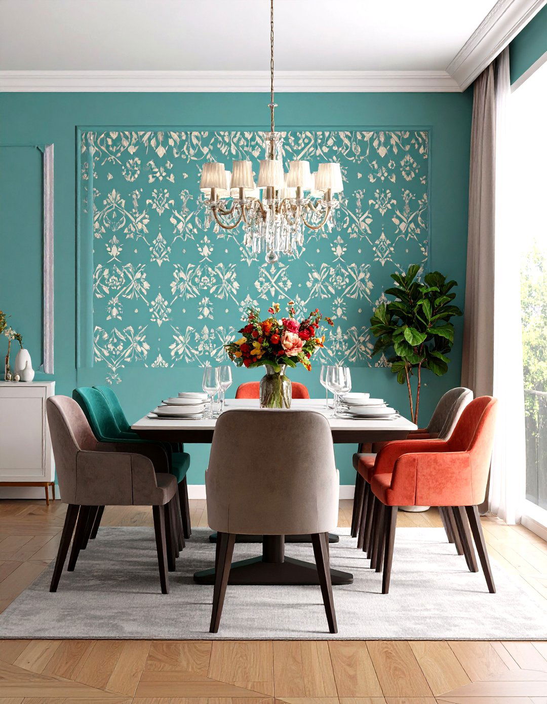 Geometric Wallpaper Applications - 24 Geometric Accent Wall Ideas
