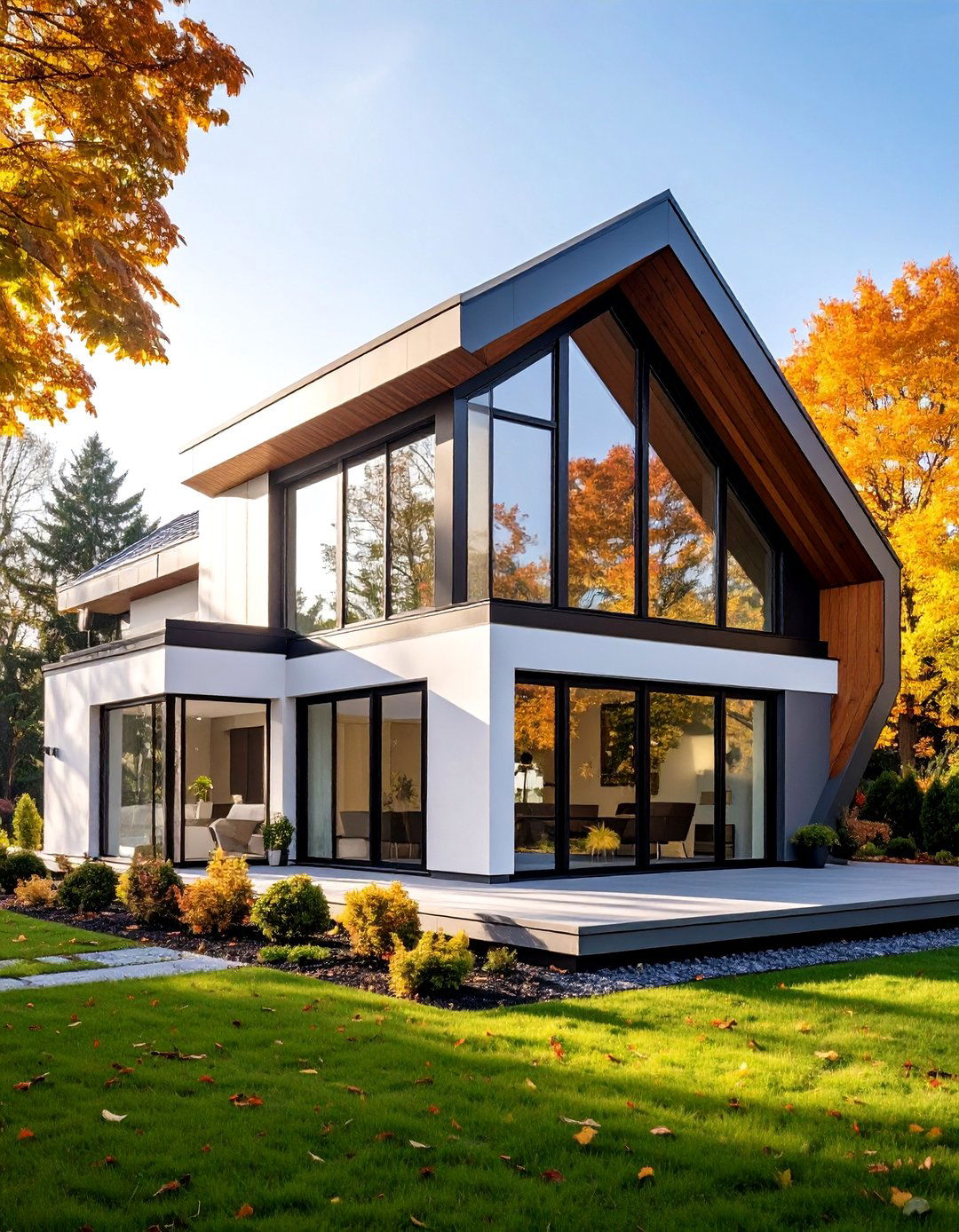 Geometric Window Shapes - 24 1980s House Exterior Ideas