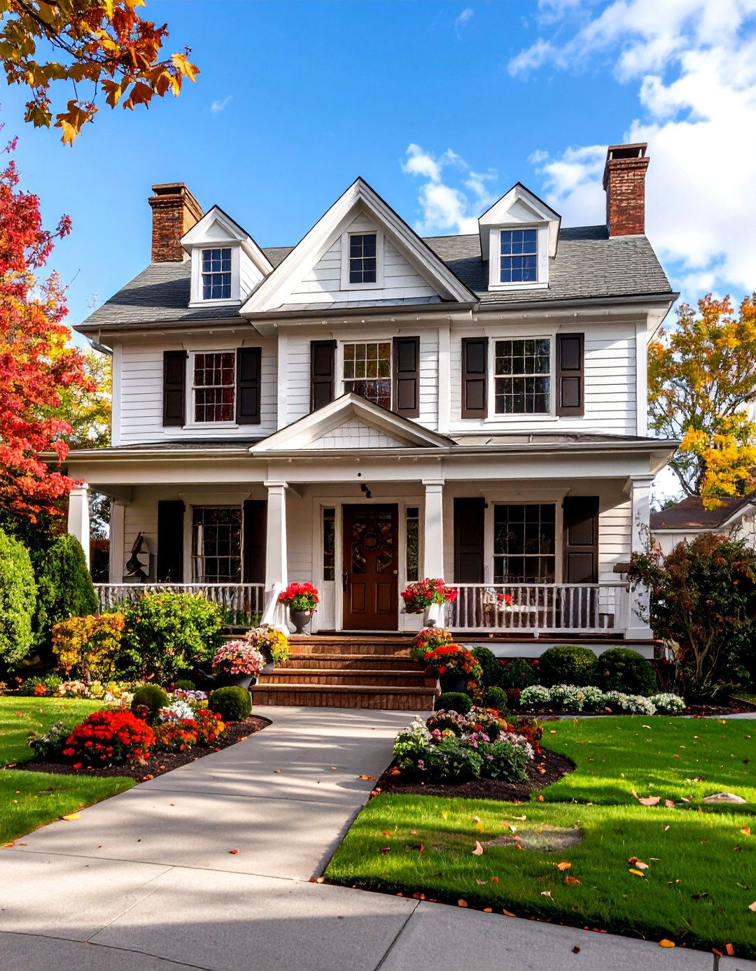 Georgian Colonial Brown Trim - 24 Chocolate Brown House Exterior Design Ideas