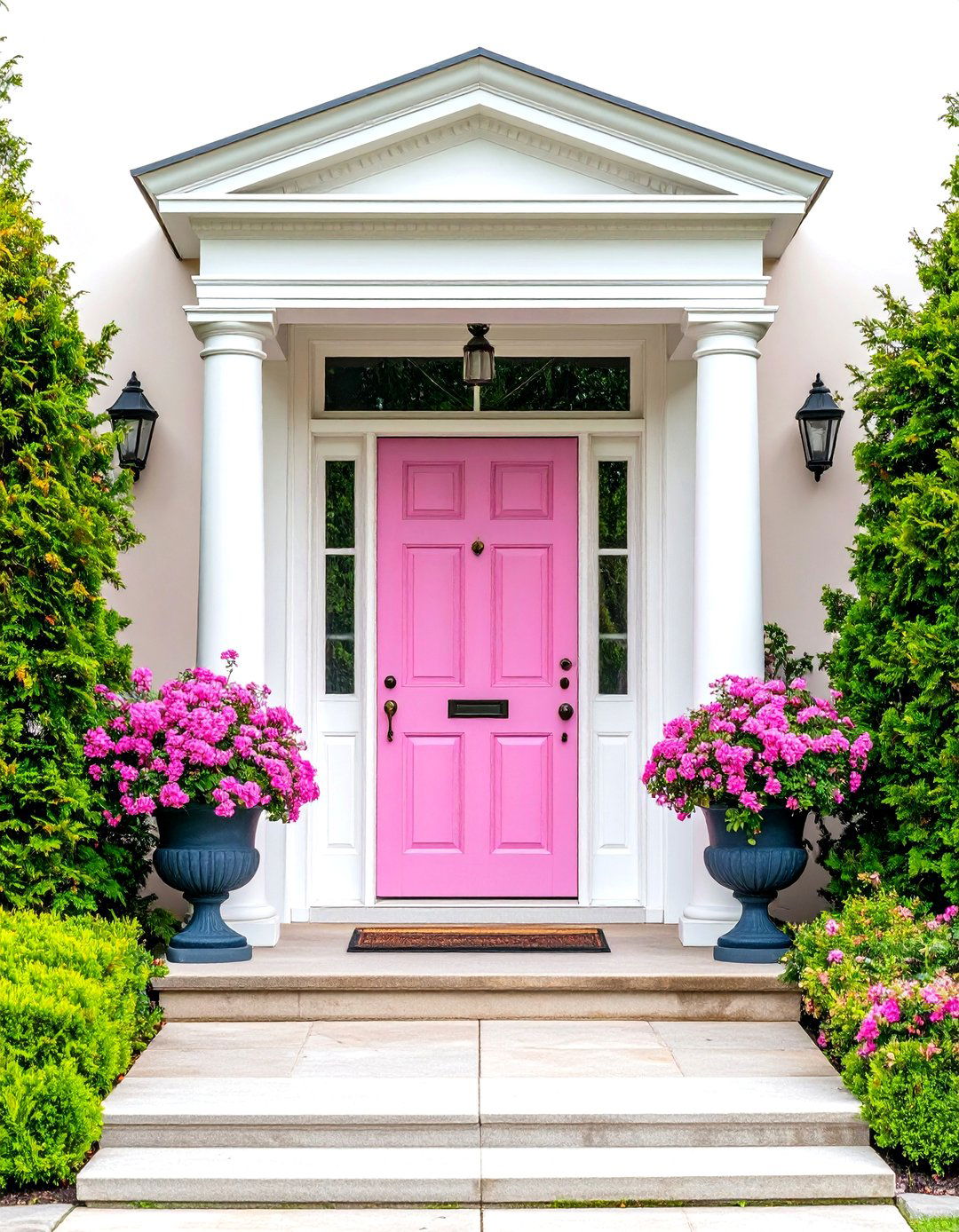Georgian Door Surround Treatments - 24 Colonial Front Porch Ideas