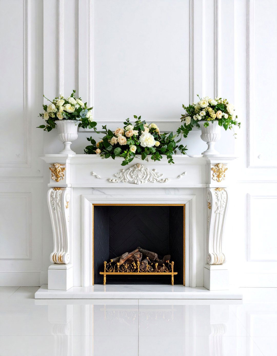 Georgian Marble Mantel Designs - 24 Traditional Fireplaces