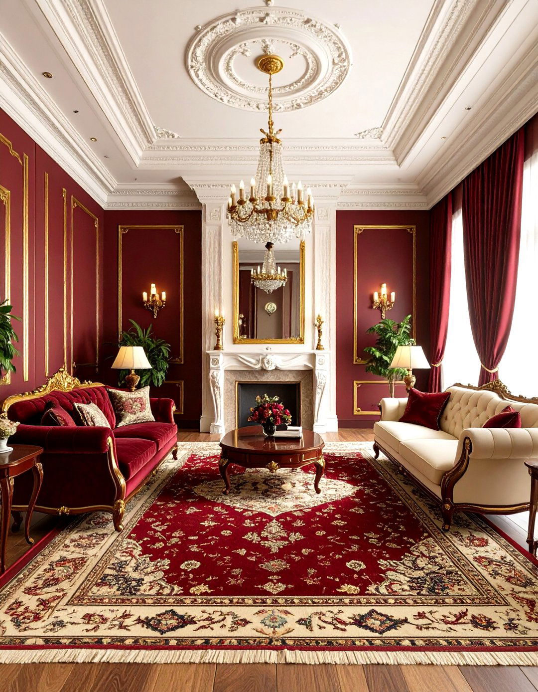 Georgian Style Formal Living Room Design - 24 Traditional Interior Design Ideas