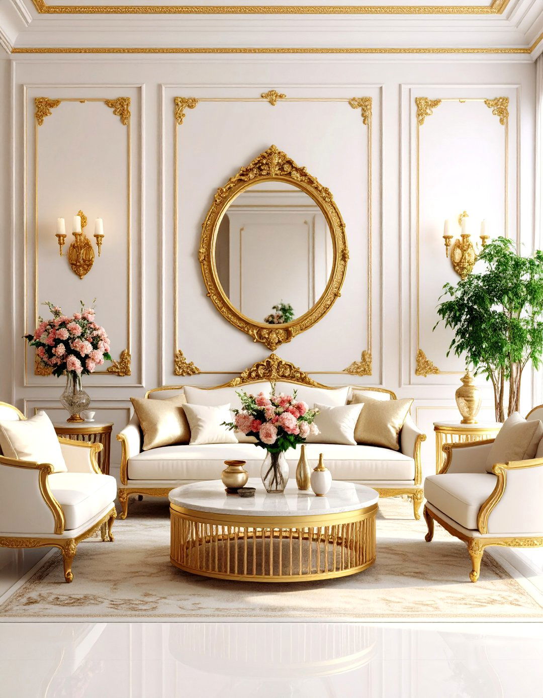 Gilded Chinoiserie Living Room - 24 Chinoiserie Living Room Ideas
