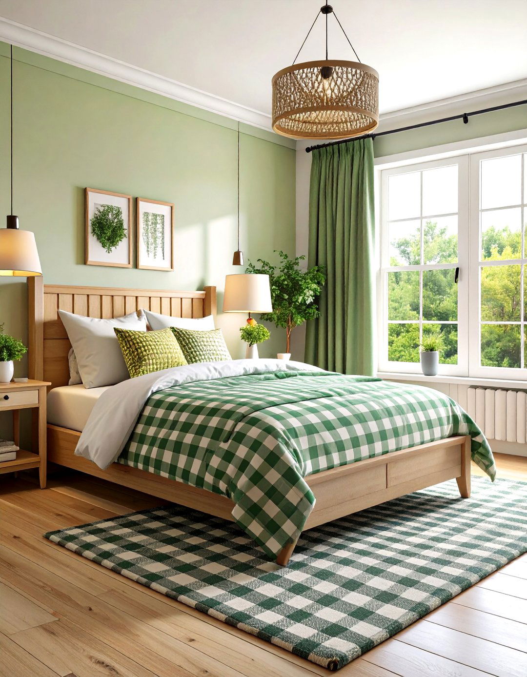 Gingham Country Bedroom Patterns - 24 Country Bedroom Ideas