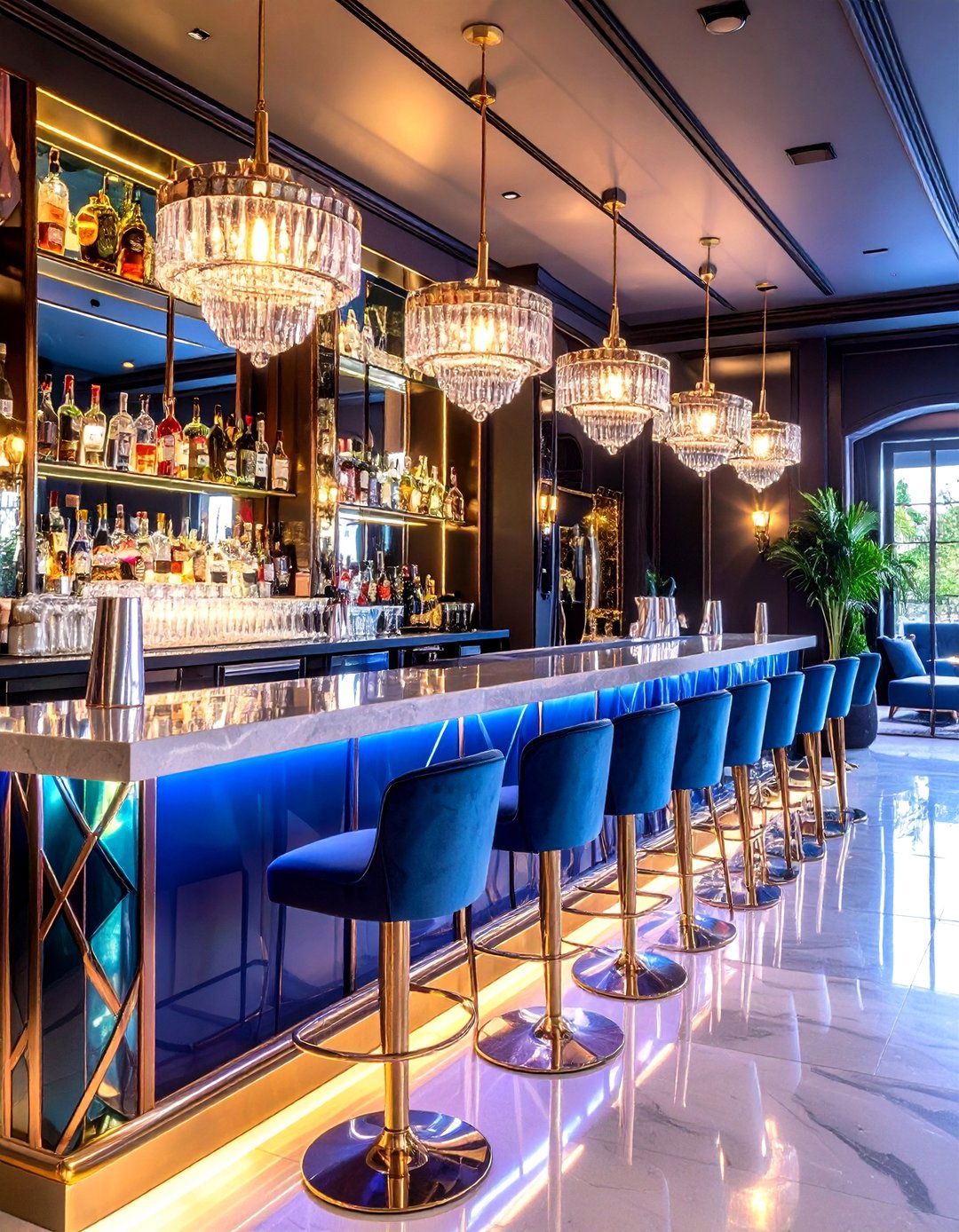 Glam Bar Area Design - 24 Glam Interior Design Ideas