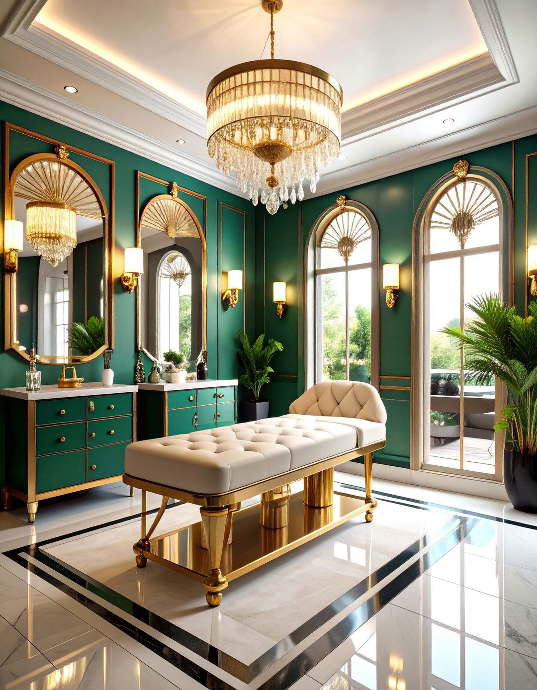 Glamorous Art Deco Treatment Suite - 24 Esthetician Room Ideas