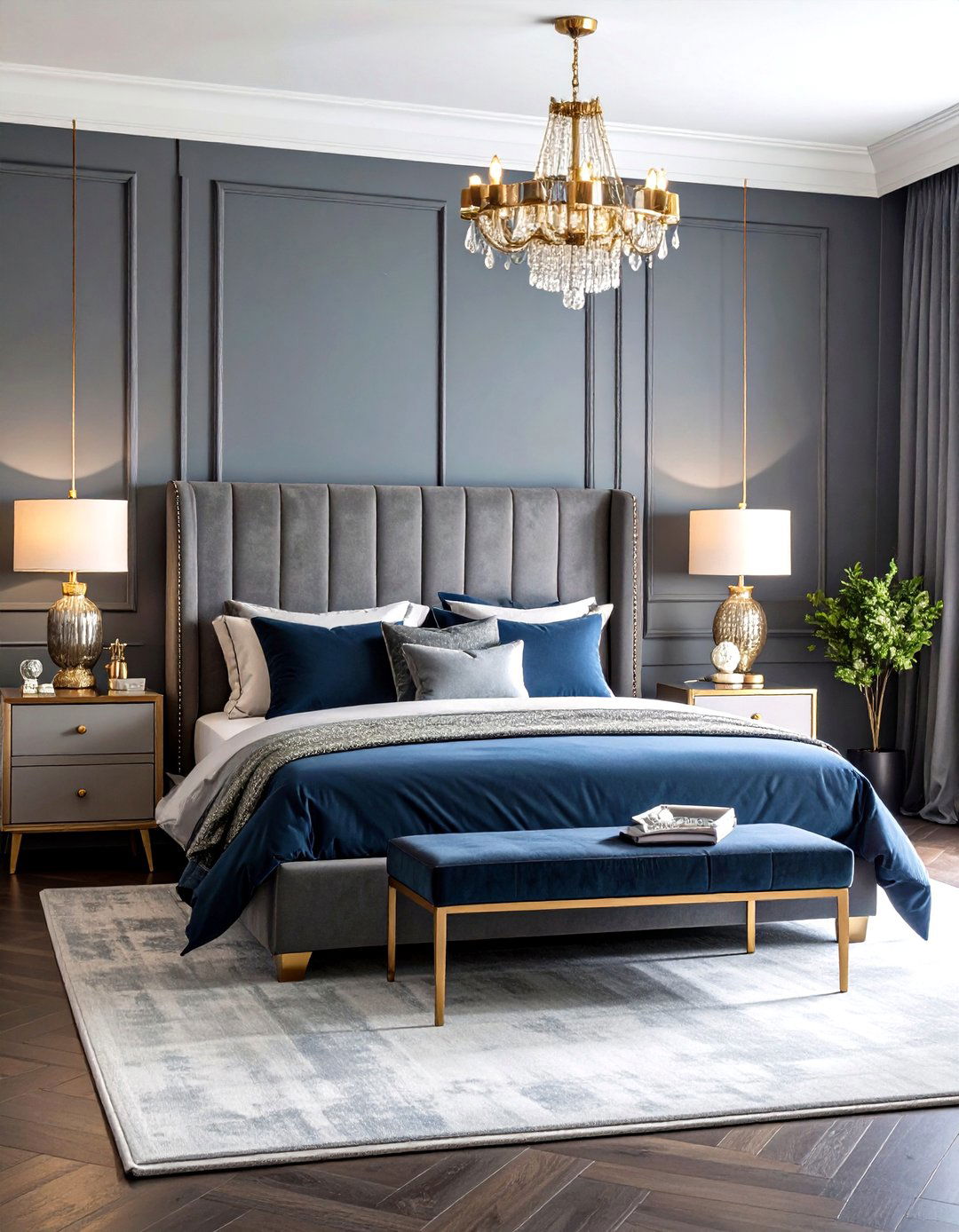 Glamorous Grey Headboard Bedroom - 24 Grey Headboard Bedroom Ideas