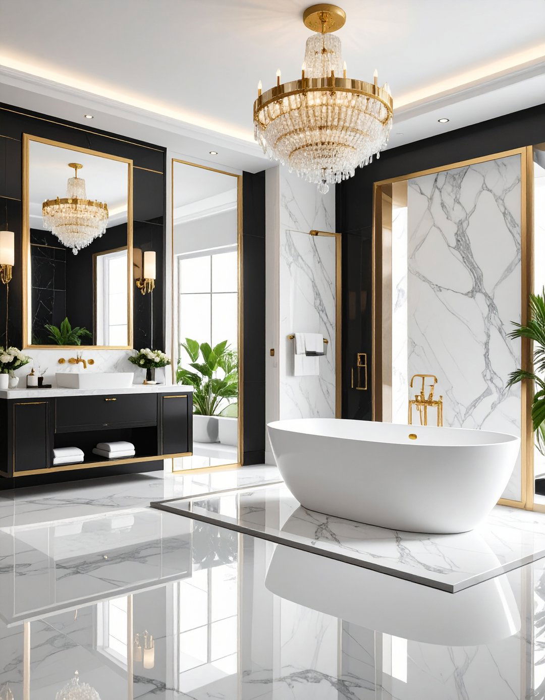 Glamorous Hollywood Pool Bathroom - 24 Pool Bathroom Ideas