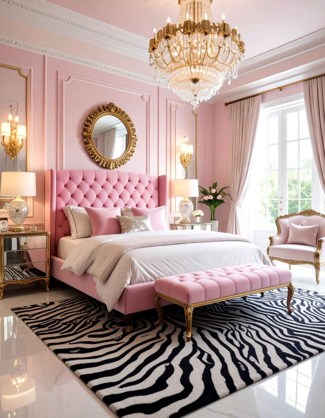 Glamorous Hollywood Regency Pink Style - 24 Blush Pink Bedroom Ideas