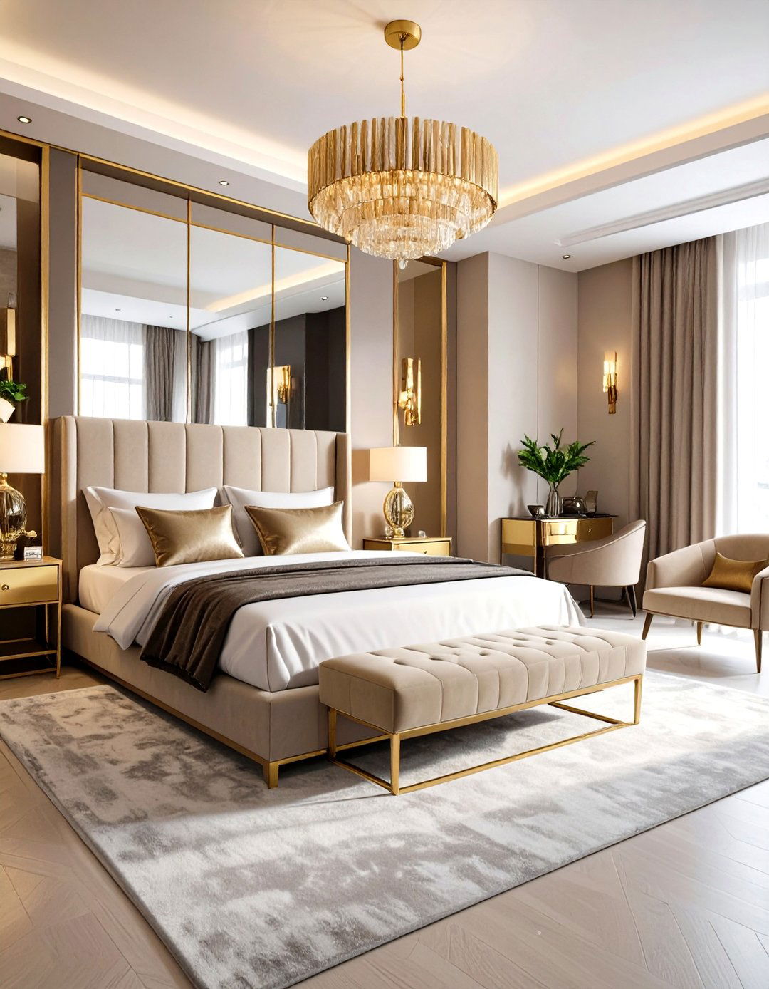 Glamorous Metallic Accents - 24 Student Bedroom Design Ideas